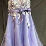 Jaden lilac dress with white upper shoulders tulle with flowers Size 16 Photo 0