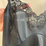 Adonna JCPenney Black Nylon Lace Slip Dress Vtg Lingerie Sz 38 M Y2K Whimsygoth Photo 7