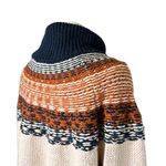 Madewell  NEW Brookdale Fair Isle Turtleneck Sweater Alpaca Cream Navy Orange XXL Photo 5