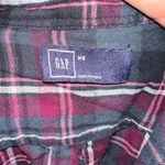Gap pink & gray plaid tartan flannel long sleeve XS shirt Photo 2
