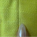 Loft Ann Taylor  Yellow Textured Slit Pencil Skirt | Size 4 Photo 7