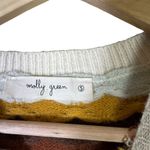 Molly green  Cropped Zig Zag Sweater Womens S Brown Retro Indie 70s Preppy Photo 4