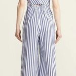 J.Crew NWT  Dark Matter Sleeveless Striped Poplin Jumpsuit 4 Wide Leg Blue Photo 2