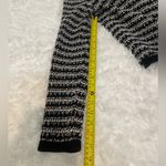 Loft black white stripe zipper cardigan sweater top woman’s Small Photo 8