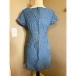 California Concepts Blue Denim Embroidered Square Neck Short Sleeve Mini Dress Size M Photo 1