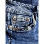 Miss Me  Jeans Women's 29 Mid Rise Skinny Ripped Rhinestone Dark Wash E3827S2R Photo 4