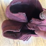 Minnetonka  Lacy Fringe Suede Burgundy Moccasin Booties Size 9 Photo 10