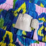 ASOS  swim cover up skirt high slits pansy print Sz 2 Photo 8