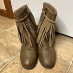 sbicca Vintage Collection Women Size 6 Brown Suede Fringe Western Ankle Boots Photo 1
