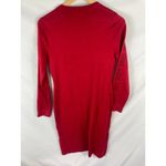 DKNY NWT  Logo Long Sleeve Knit Sweater Dress Red Size Medium Photo 1