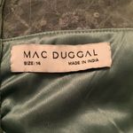 Mac Duggal 5716 Womens Green Sequined Floral Long Sleeve High Neck Midi Dress Photo 13