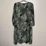 kim rogers Kim‎ Rogers Women's Dress Pull Over Floral Green Brown 3/4 Sleeve Size XL Photo 2