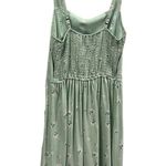 Hollister Light Green Floral Sleeveless Ruffled Spaghetti Strap Mini Dress XS Photo 5