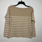 J.Crew  tan striped top long sleeve boat neck size XS Photo 4