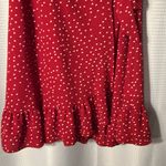 Relipop  Women’s Wrap with Ruffle Hem Mini Red with white polka dot Dress Photo 6