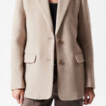& Other Stories & Other Stories Beige Oatmeal Oversized Wool Blazer Size 12 Photo 0