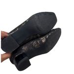 Bandolino  Size 7.5 Business Style Floral Square Toe Slip On Black Gold Heels Photo 9