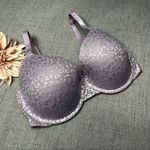 PINK - Victoria's Secret Victoria’s Secret Pink Wear Everywhere T Shirt Bra Purple & Silver Lace 34DD Photo 4