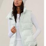 Athleta NWT  Glacier Green Downtown Full Zip Insulated Puffer Vest Women's Medium Photo 0