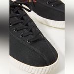 Tretorn New in Box Black Canvas  Sneakers with Red Plaid Accents Sz 7.5 Photo 2