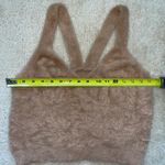 Prómesa Fuzzy Tan Sleeveless Crop Top Photo 1