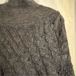 eight eight eight Sweater Poncho Size Medium Grey Wool Blend Warm Cozycore Knit Photo 7
