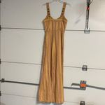 Anthropologie ARLENE LINEN BLEND JUMPSUIT STRIPES YELLOW 4/SMALL Photo 7