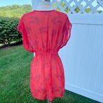 Papaya  Semi Sheer Paisley Tunic Top Photo 11