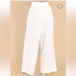 Be cool Red Dress Boutique All Under Control Cotton Gauze Pants Ivory White M Photo 1
