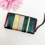 Radley London Clifton Hall Phone Wristlet Wallet Metallic Amethyst Gold Heritage Photo 6