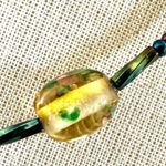Green open circle beaded pendant necklace Photo 6