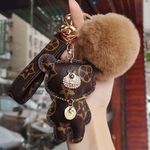 Monogram Big Bear Keychain Bag Charm Brown Photo 0