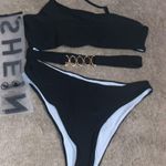 SheIn NWT  solid ring linked cut out waist one piece swimsuit Photo 0