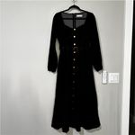 Petal and Pup  MATEO LONG SLEEVE DENIM DRESS - BLACK size m Photo 1