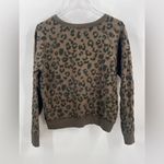 Rails ‎ Theo Olive Green Flocked Leopard Sweatshirt size medium Photo 2