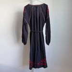 Child of the Universe Embroidered Tassel‎ Tie Waist Dress Blue Size L Photo 6
