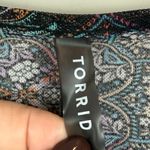 Torrid Cover-Up Dress Women 0 L Multi Medallion Floral Smock Waist Surplice Neck Photo 4