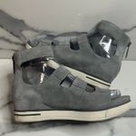 Eileen Fisher  Womens Gray Leather Strappy Gladiator Platform Sandal Sz 6 Comfort Photo 5