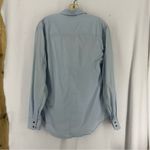 Button Down Collared Shirt Womens Medium Blue Photo 7