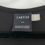 CARTISE Women's Black Floral Feather Sheer Sleeve V Photo 7