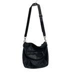 Liebeskind Berlin black leather hobo slouch crossbody purse with leather studs Photo 4