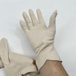 VTG NWT Cream Embroidered Dress Gloves Classy Retro Cosplay Costume Old Money Photo 5