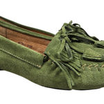 Me Too  Green Suede Tassel Moccasin Loafers Shoes Women's Size 6M Photo 0