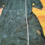 Loft  Emerald Green lace dress with quarter sleeve vtg. inspired Photo 5