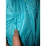 Athleta New  Wind Breaker Rain Jacket Full Zip L Aqua Blue Yellow Pockets Cinch Photo 8