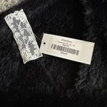 Sadie and Sage Black Fuzzy Wrap Front Long Sleeve Photo 2