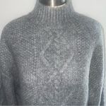 VERO MODA Gray Cable Knit Mock Neck Cropped Sweater Size Small Photo 2