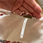 Free People Rouge open cardigan floral Balloon Sleeve Top Red XS Photo 7