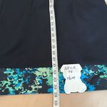 T Tahari navy blue sheath w/print band green & blue zipperâ& greenâlining Photo 4