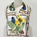 Vilagallo Tropical Print Shift Dress 10 Cotton Safari Elephant Toucan Resort Multiple Photo 4